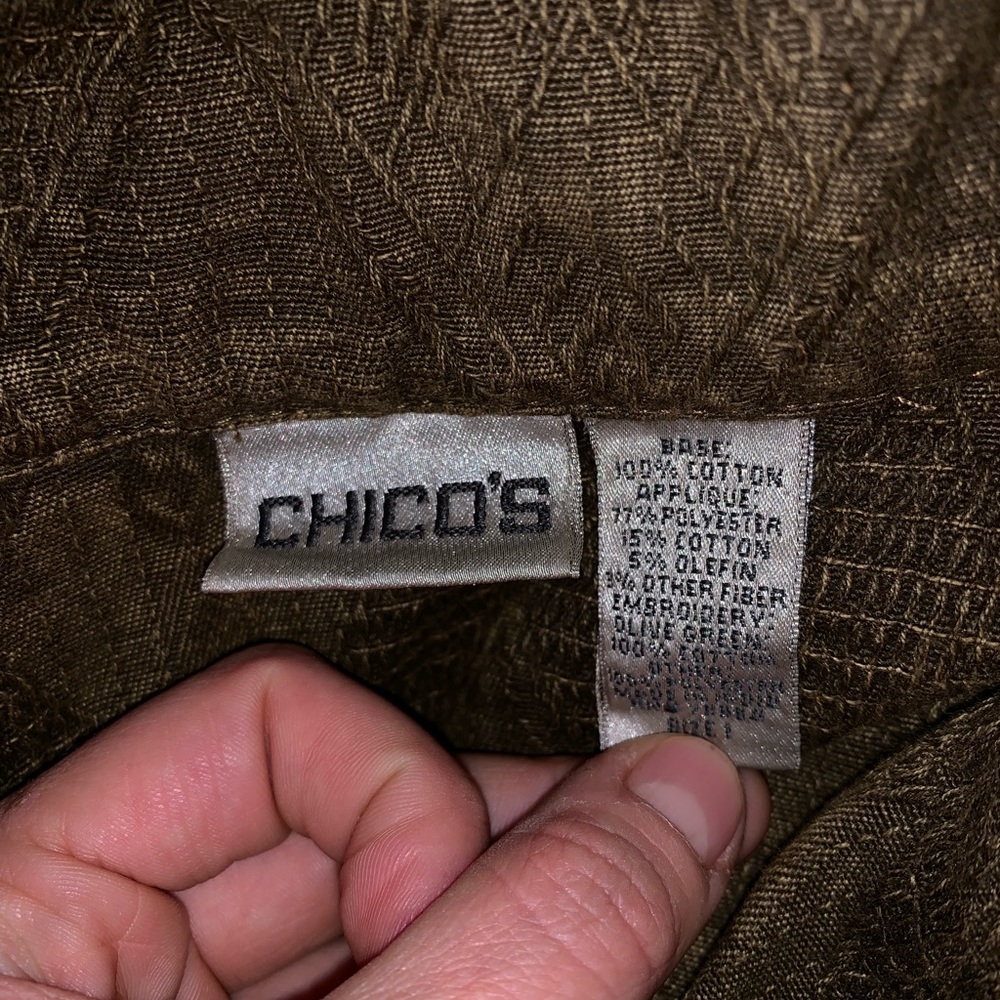 *SOLD* Chicos Patchwork Button Up Collared Jacket - Picture 5 of 5